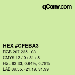 カラーコード: HEX #CFEBA3 | qconv.com