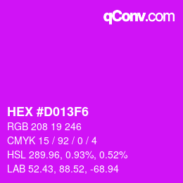 Color code: HEX #D013F6 | qconv.com