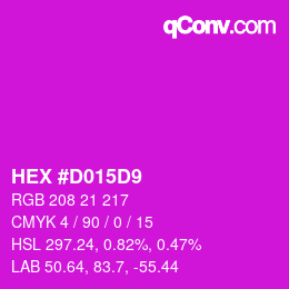 Color code: HEX #D015D9 | qconv.com