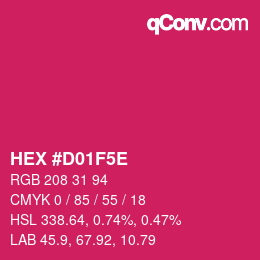 Color code: HEX #D01F5E | qconv.com