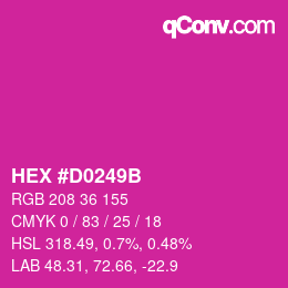 Color code: HEX #D0249B | qconv.com