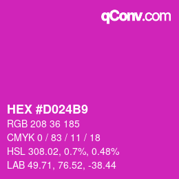 Color code: HEX #D024B9 | qconv.com
