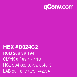 Color code: HEX #D024C2 | qconv.com