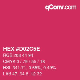 Color code: HEX #D02C5E | qconv.com