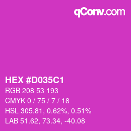 Color code: HEX #D035C1 | qconv.com