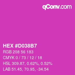 Color code: HEX #D038B7 | qconv.com