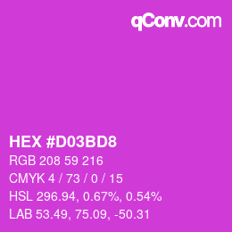 Color code: HEX #D03BD8 | qconv.com