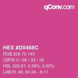 Color code: HEX #D0468C | qconv.com