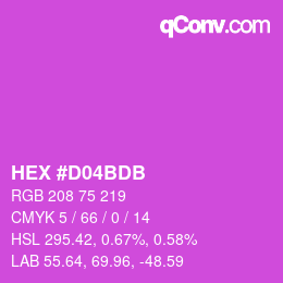 Color code: HEX #D04BDB | qconv.com