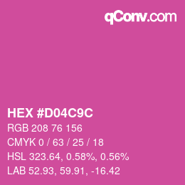 Color code: HEX #D04C9C | qconv.com