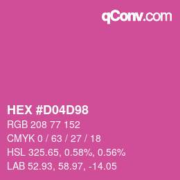 Color code: HEX #D04D98 | qconv.com