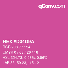 Color code: HEX #D04D9A | qconv.com