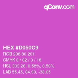 Color code: HEX #D050C9 | qconv.com