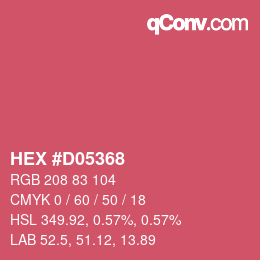 Color code: HEX #D05368 | qconv.com