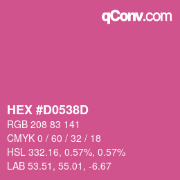 Color code: HEX #D0538D | qconv.com