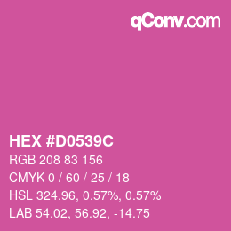 Color code: HEX #D0539C | qconv.com
