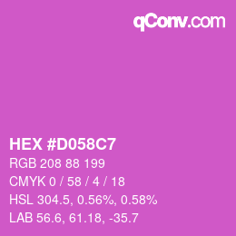 Color code: HEX #D058C7 | qconv.com