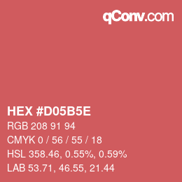 Código de color: HEX #D05B5E | qconv.com