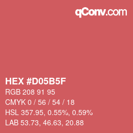 Color code: HEX #D05B5F | qconv.com