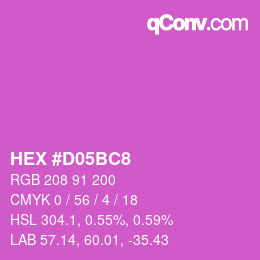 カラーコード: HEX #D05BC8 | qconv.com