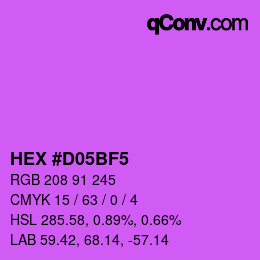 Color code: HEX #D05BF5 | qconv.com