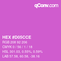 Color code: HEX #D05CCE | qconv.com