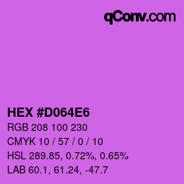 Color code: HEX #D064E6 | qconv.com
