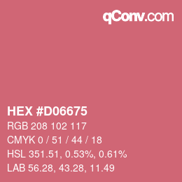 Color code: HEX #D06675 | qconv.com