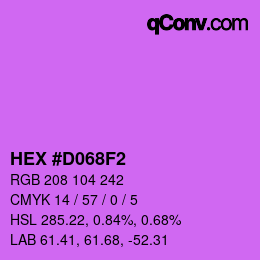Color code: HEX #D068F2 | qconv.com