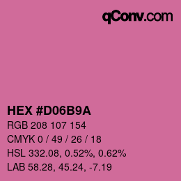Color code: HEX #D06B9A | qconv.com
