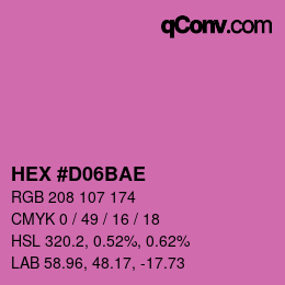 Color code: HEX #D06BAE | qconv.com
