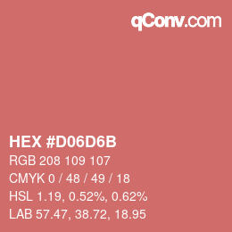 Color code: HEX #D06D6B | qconv.com