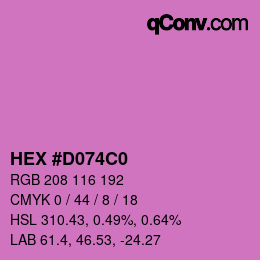 Color code: HEX #D074C0 | qconv.com