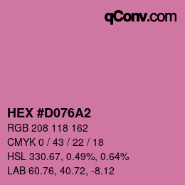 Código de color: HEX #D076A2 | qconv.com