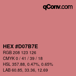 Color code: HEX #D07B7E | qconv.com