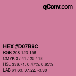 Color code: HEX #D07B9C | qconv.com