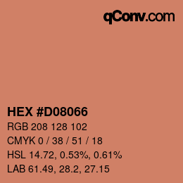 Color code: HEX #D08066 | qconv.com