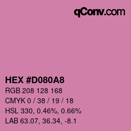 Color code: HEX #D080A8 | qconv.com