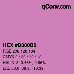 Farbcode: HEX #D080B8 | qconv.com