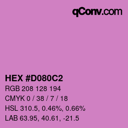 Farbcode: HEX #D080C2 | qconv.com