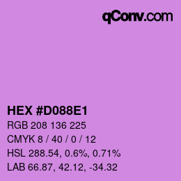 Color code: HEX #D088E1 | qconv.com