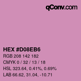 Farbcode: HEX #D08EB6 | qconv.com