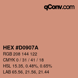 Color code: HEX #D0907A | qconv.com