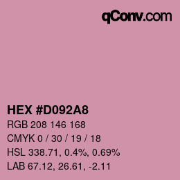 Color code: HEX #D092A8 | qconv.com