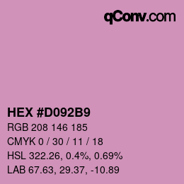 Color code: HEX #D092B9 | qconv.com