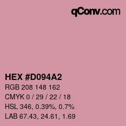 Color code: HEX #D094A2 | qconv.com