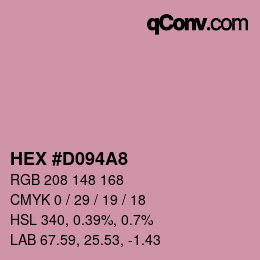 Code couleur: HEX #D094A8 | qconv.com