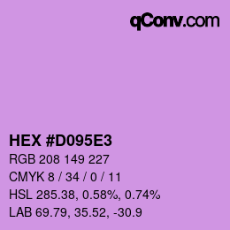 Color code: HEX #D095E3 | qconv.com