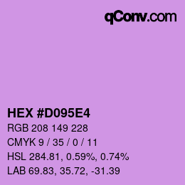 颜色代码: HEX #D095E4 | qconv.com