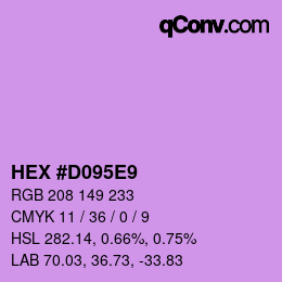 カラーコード: HEX #D095E9 | qconv.com